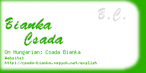 bianka csada business card